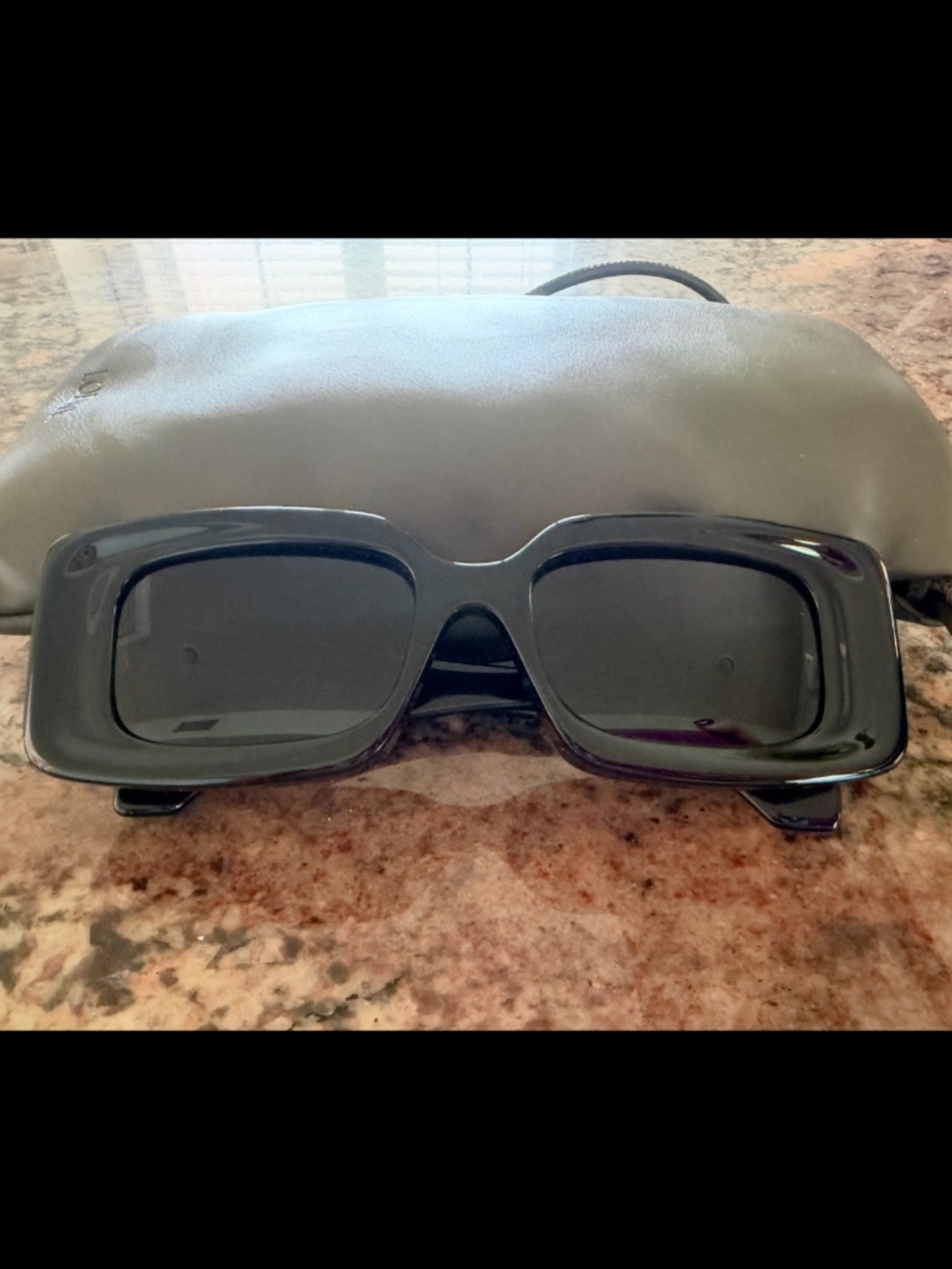 Loewe Smoke Rectangular Ladies Sunglasses LW40102F 01A 52